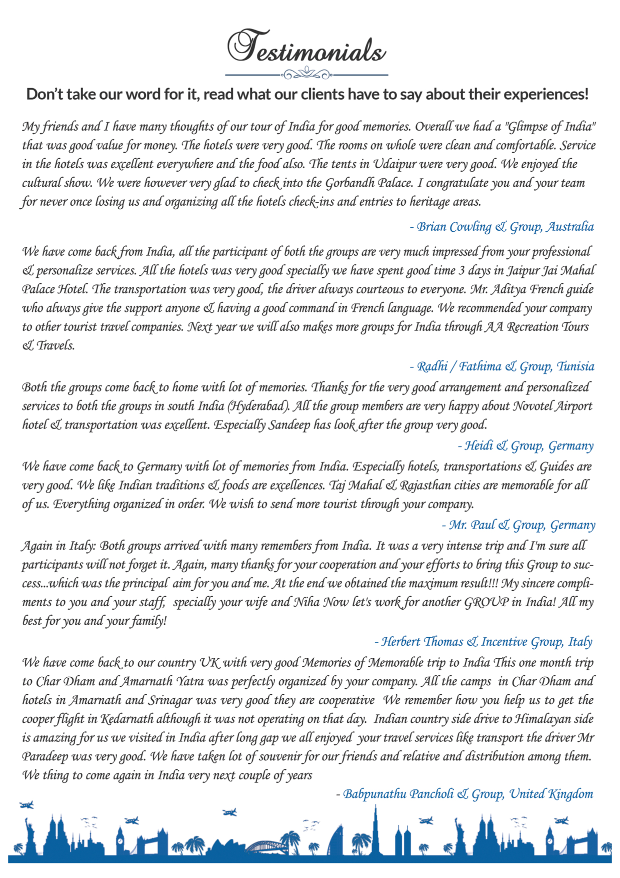 testimonials